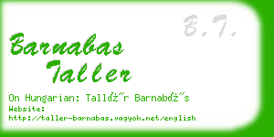 barnabas taller business card